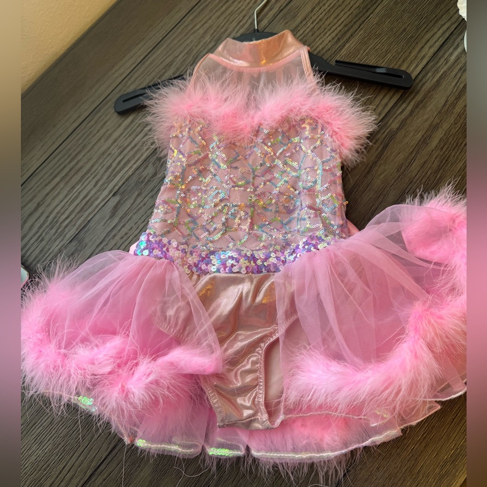Wish Pink and Purple Sequin Kids Dance Costume